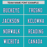 Custom Aqua Personalized Classic Authentic Football Jersey